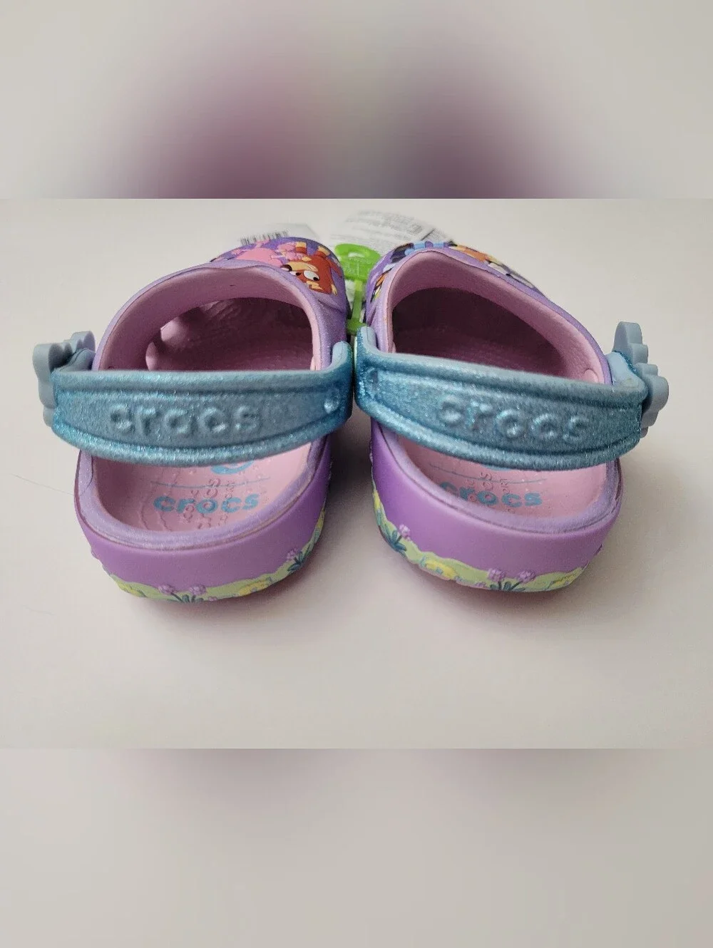 CROCS Kids Sz 6 Toddler Purple Bluey Clogs Shoes Bingo Sausage Dog